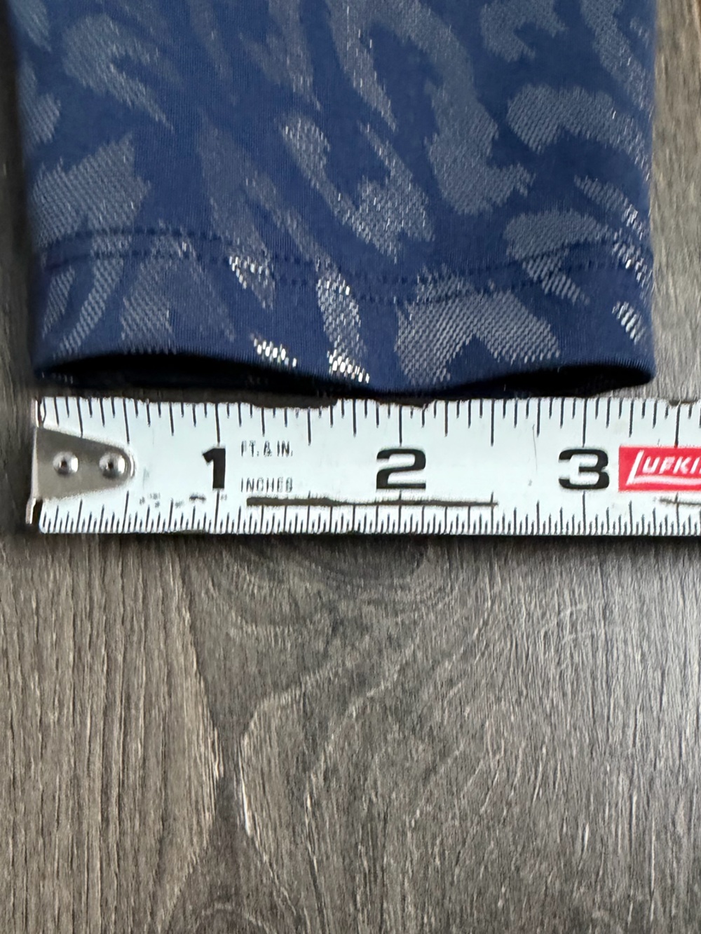 Heroine Sport Navy Blue Metallic Leopard Print Leggings Shimmer Small Luxury Fit - Picture 3 of 7
